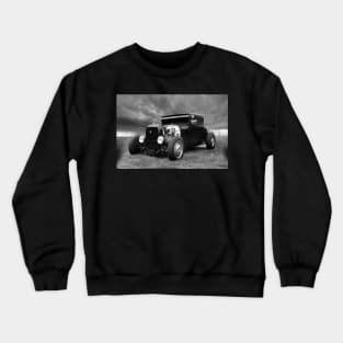 1929 - Ford Model A - Hot Rod - black white Crewneck Sweatshirt